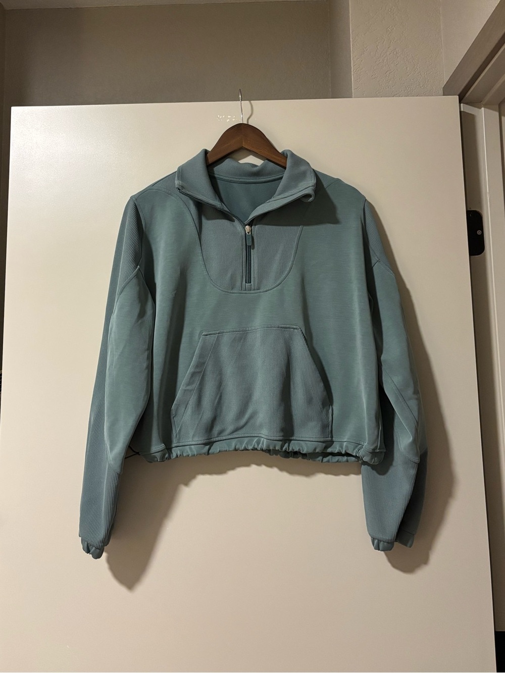 Lululemon Brushed Softstreme Ribbed Half Zip Athleisure Activewear Pilates Yoga